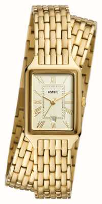 Fossil Women's Raquel | White Rectangular Dial | Two Tone Bracelet