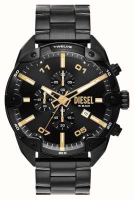 Diesel Spiked Men's Black PVD Plated Stainless Steel DZ4609