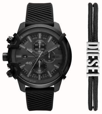 Diesel Griffed Chronograph | First Leather Class Strap USA - Watches™ DZ4603 Black
