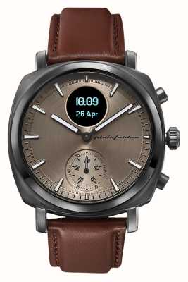 Pininfarina by Globics Senso Hybrid Smartwatch (44mm) Mercure Grey / Italian Leather PMH01A-02