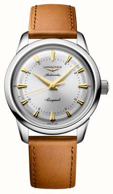 LONGINES Conquest Heritage Automatic (38mm) Silver Dial / Brown Leather Strap L16494722
