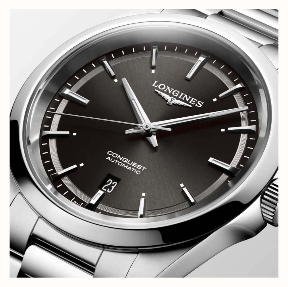 LONGINES Conquest Automatic (41mm) Sunray Black Dial / Stainless Steel ...