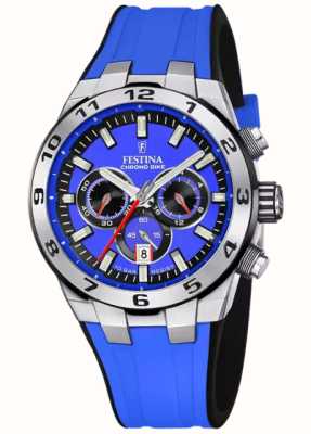 F20547/1 Gold Blue Edition Bike 2021 USA And Watches™ Special - Connected Festina Yellow Hybrid First Class Chrono