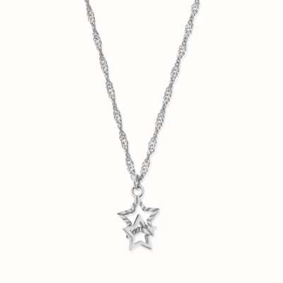 ChloBo In Bloom INTERLOCKING STAR Twisted Rope Chain Necklace - 925 Sterling Silver SNTR3440