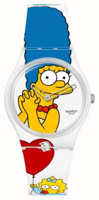 Swatch x The Simpsons BEST. MOM. EVER. (34mm) Marge-Printed Dial / Simpsons-Printed Silicone Strap SO28Z116