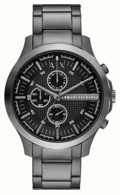 Armani Exchange Men's (46mm) Black Chronograph Dial / Gunmetal Stainless Steel Bracelet AX2454
