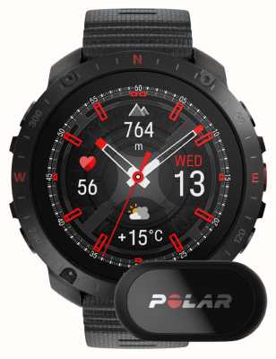 Polar Grit X2 Pro Premium GPS Smart Sports Watch Black with H10 Sensor (S-L) 900110286