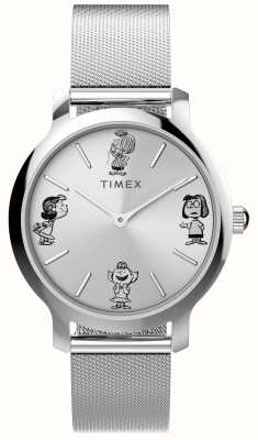 Timex Transcend Peanuts Sketch (31mm) Silver Dial / Stainless Steel Mesh Bracelet TW2W46000