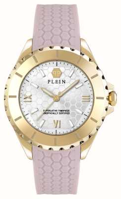Philipp Plein PLEIN HEAVEN (38mm) White Logo Dial / Pink Silicone Strap PWPOA0224