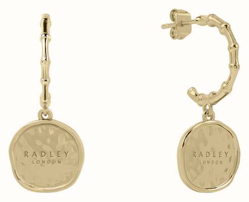 Radley Jewellery Audley Street Gold Plated Bamboo Hoop Charm Earrings RYJ1440S