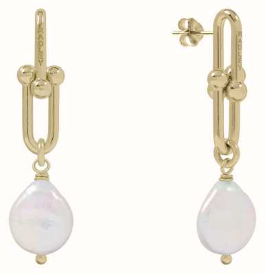 Radley Jewellery Princess Street Gold Plated Horseshoe Link Drop Pearl Earrings RYJ1442S