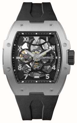 Ingersoll THE PLAY Automatic (45mm) Black Skeleton Dial / Black Rubber Strap I15301