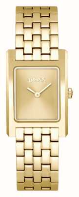 BOSS Women's Lucy (22mm) Gold Dial / Gold-Tone Stainless Steel Bracelet 1502744