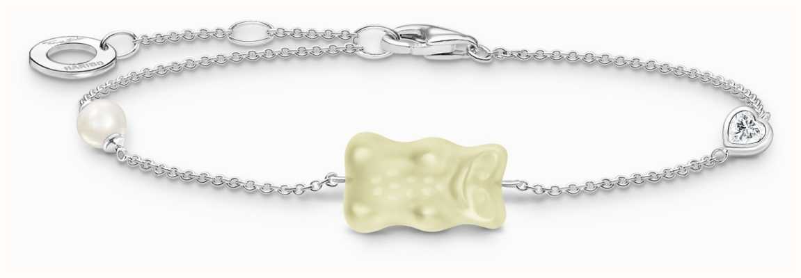Thomas Sabo x HARIBO White Goldbear Gummy Bear Bracelet Sterling Silver A2151-052-14-L19V