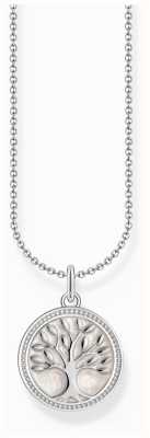 Thomas Sabo Tree of Love White Enamel Sterling Silver Pendant Necklace 45cm KE2220-007-21-L45V