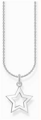 Thomas Sabo Star Pendant Sterling Silver Necklace 45cm KE2222-001-21-L45V