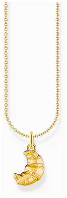 Thomas Sabo Croissant Pendant Gold-Plated Sterling Silver Necklace 45cm KE2229-413-39-L45V