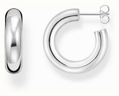 Thomas Sabo Small Chunky Sterling Silver Hoop Earrings 22mm CR635-001-21