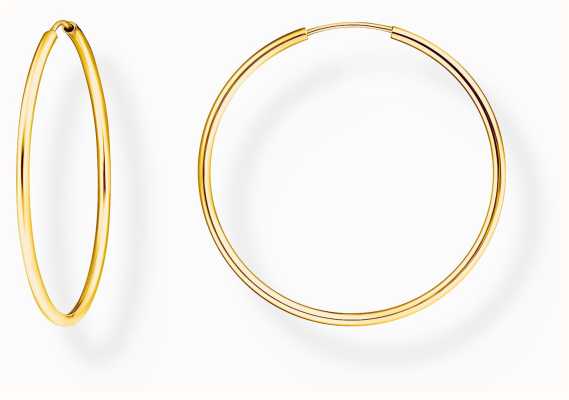 Thomas Sabo Medium Gold-Plated Sterling Silver Hoop Earrings 40mm CR728-413-39