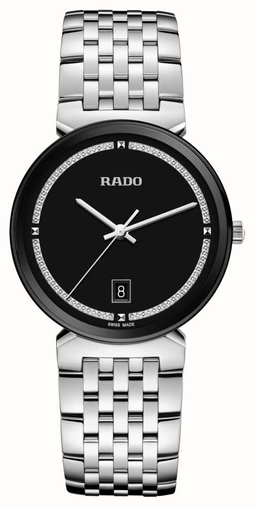 RADO Florence (38mm) Black Glitter Dial / Stainless Steel Bracelet ...