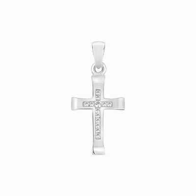 Perfection Crystals Channel Set Cross Pendant (0.10ct) P3165-SK