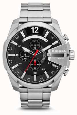 Diesel Men\'s Mega Chief Black USA Class Steel DZ4282 Watch Watches™ First 