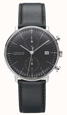Junghans Max Bill Chronoscope | Black Leather Strap 27/4601.04