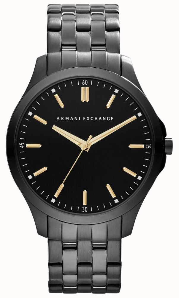 armani exchange black and gold