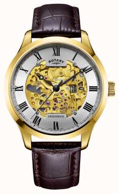 Fossil Townsman Automatic | Skeleton Dial | Brown Leather Strap ME3234 -  First Class Watches™ USA