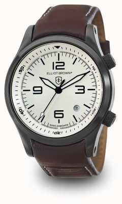 Elliot Brown Men's Canford Oxblood Leather Silver Dial 202-009-L05