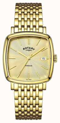 Rotary Men's Windsor Champagne Dial / Gold PVD Stainless Steel Bracelet GB05308/03