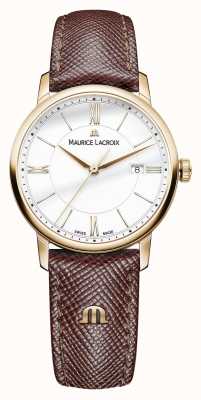 Maurice Lacroix Eliros Women's White Dial Brown Leather Strap EL1094-PVP01-111-1