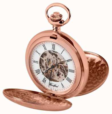 Woodford Double Hunter Rose Gold Pocket Watch 1090