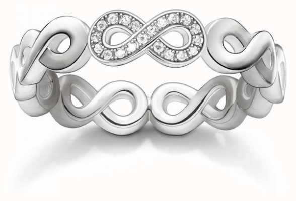 Thomas Sabo Ring Dots With Infinity Womens Jewellery Silver-coloured All Sizes