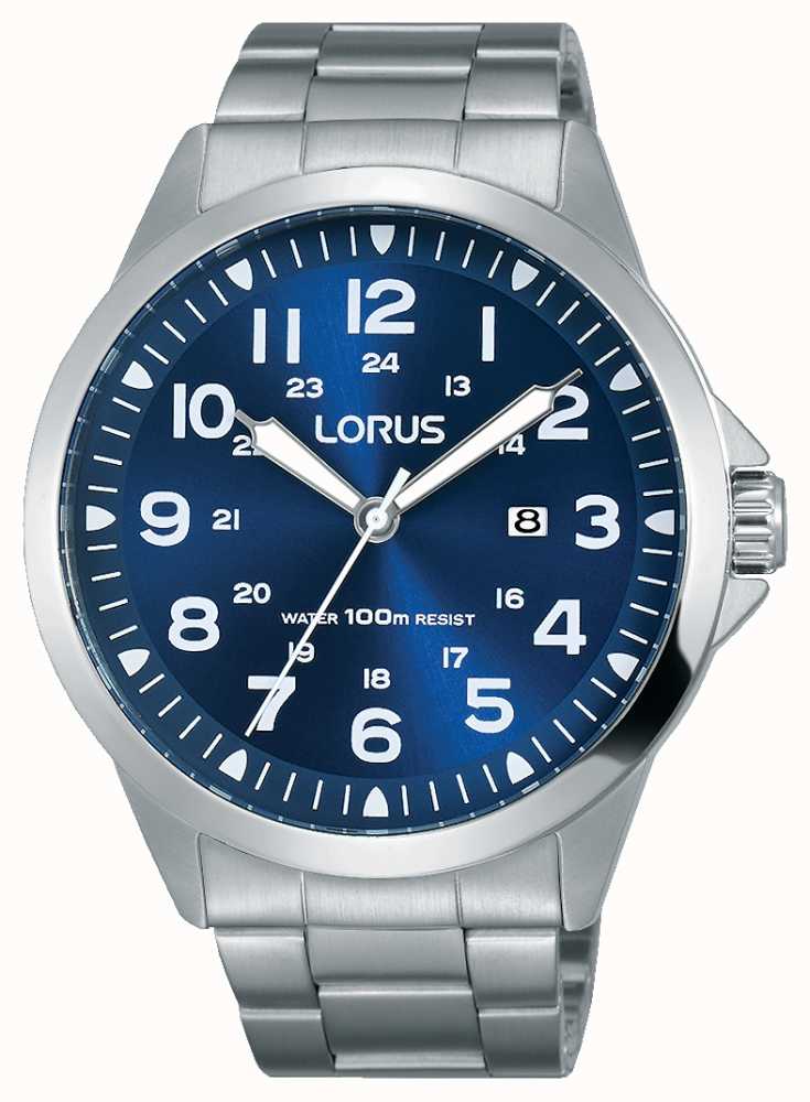 lorus men's stainless steel bracelet chronograph watch