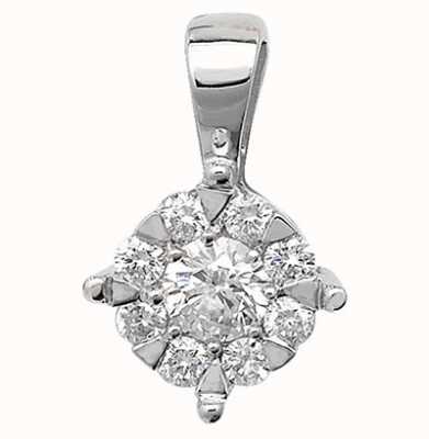 James Moore TH 9K White Gold Diamond Pendant PD128W