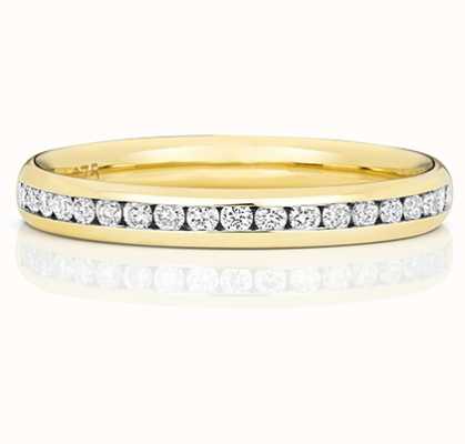 James Moore TH 9k Yellow Gold 50% Diamond Set Channel Eternity Ring W220