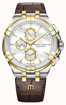 Maurice Lacroix Men's Aikon Quartz Leather Strap AI1018-PVY11-132-1