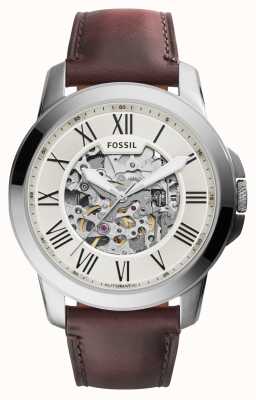Fossil Townsman | Brown First ME3234 Automatic Class Watches™ USA Leather - | Strap Skeleton Dial