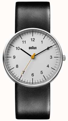 Braun Unisex Black Leather Watch Minimalist BN0021BKG