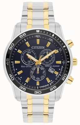 Citizen Men's | Eco-Drive | Stainless Steel & Gold IP Blue Dial Watch BL5514-53L