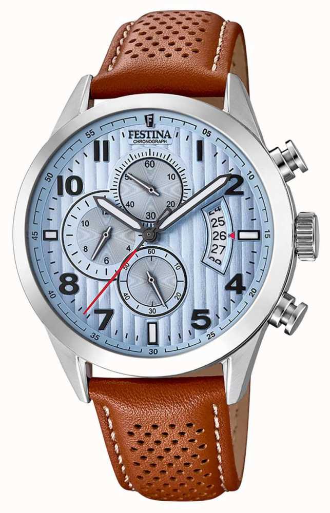 Festina Men's Sports Chronograph Watch Brown Leather Strap F20271/4 - First  Class Watches™ USA