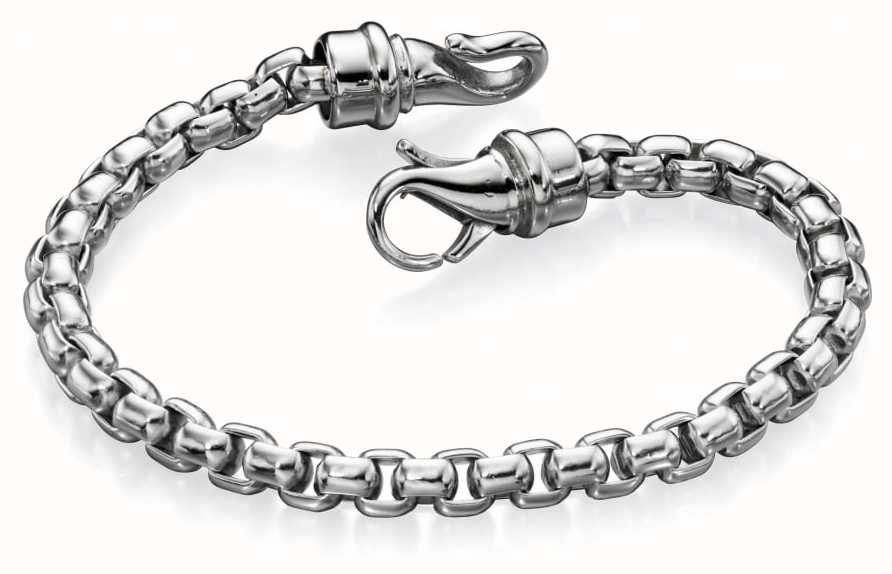 Fred Bennett Mens Stainless Steel Belcher Link Bracelet Large 21.5 Cm ...
