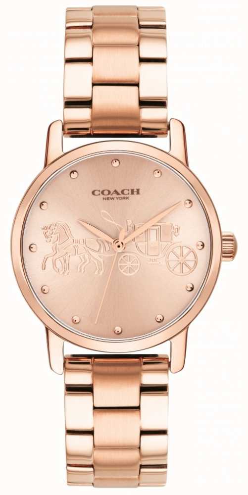 Coach Women's Grand Rose Gold Bracelet & Case Watch 14502977 - First Class  Watches™ USA