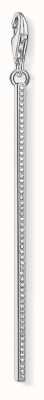 Thomas Sabo Sterling Silver Vertical Bar White Zirconia Charm Pendant Y0029-051-14