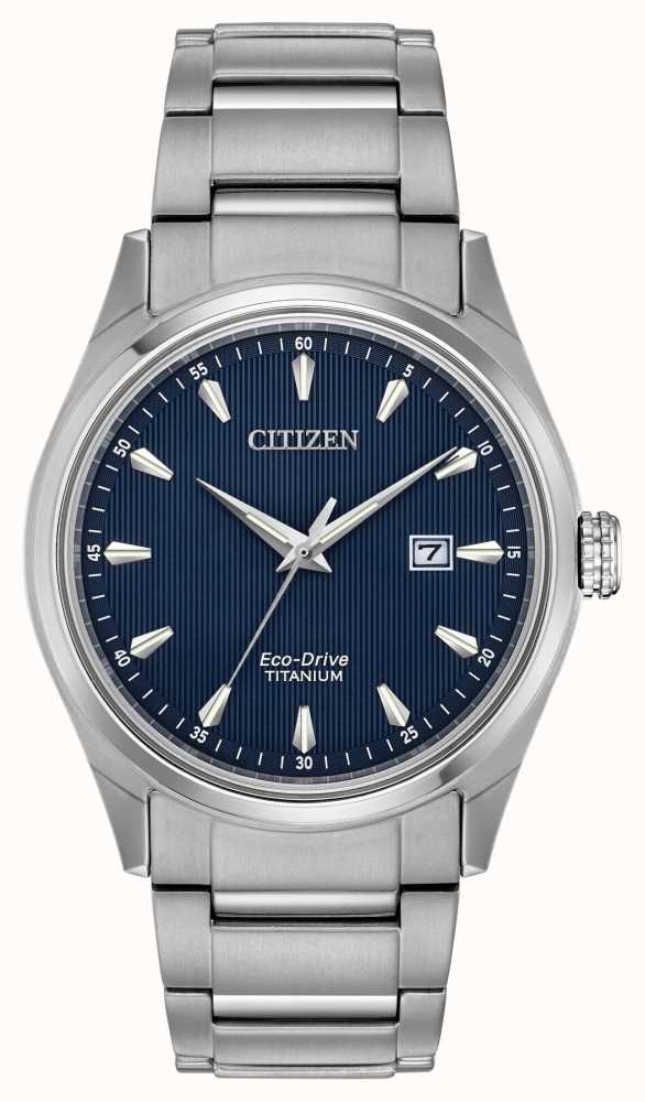 citizen eco drive titanium blue dial
