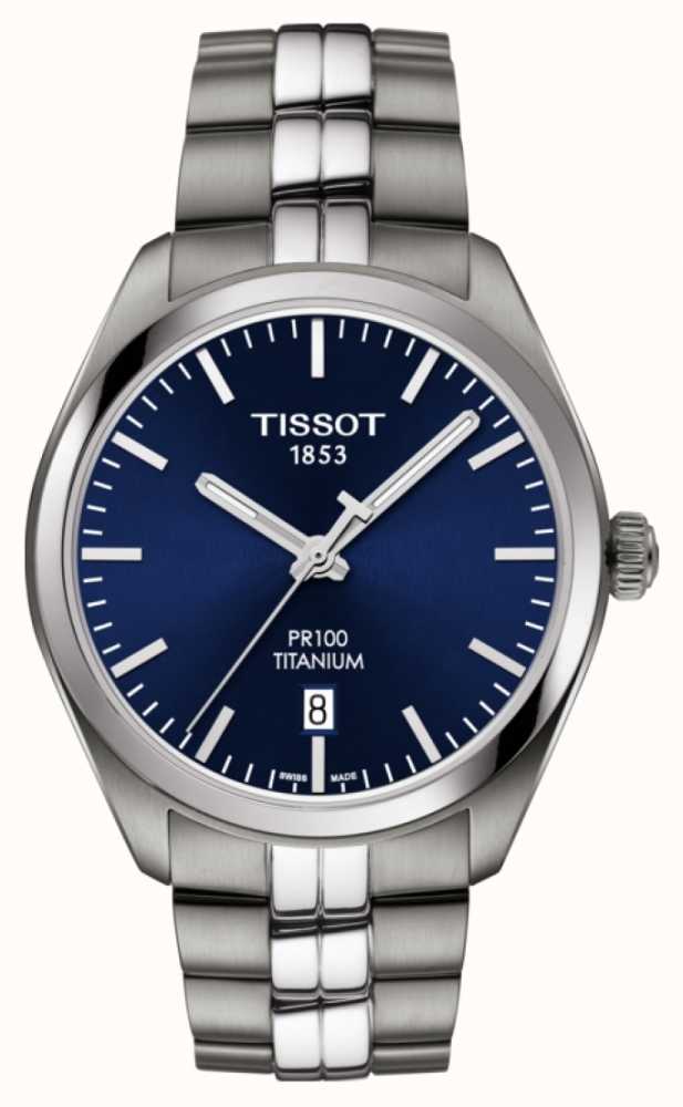 Tissot Men's PR100 Titanium Blue Dial Quartz T1014104404100