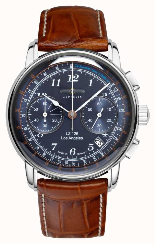 - Watches™ 7614-3 Blue Los | First | Class USA | | Angeles Chronograph Zeppelin LZ126