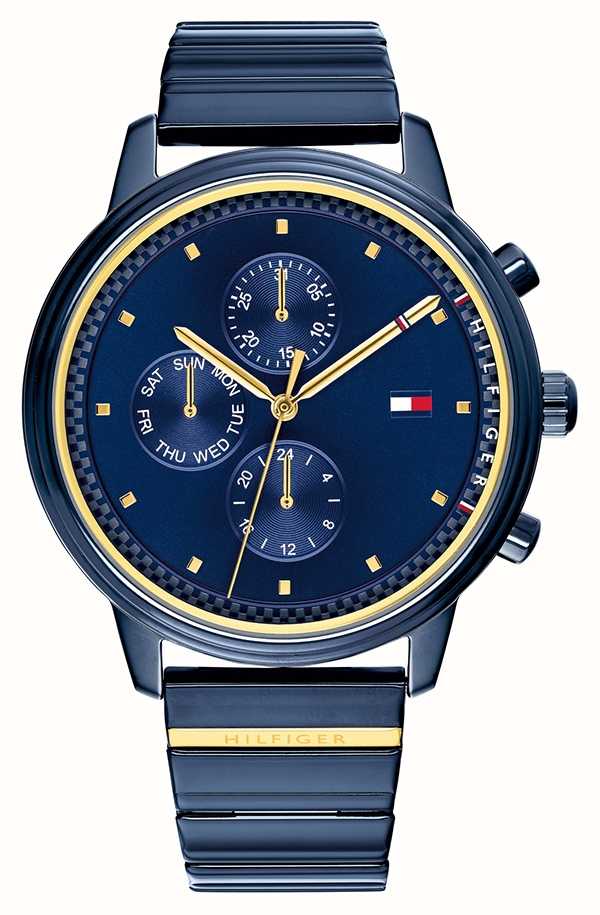 tommy hilfiger blue dial watch