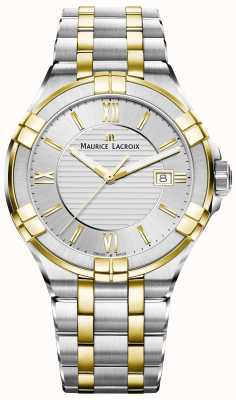 Maurice Lacroix Men's Aikon Two Tone Bracelet Gold Plated AI1008-PVY13-132-1